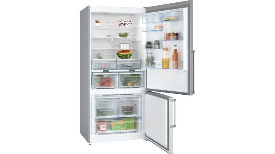 Bosch Series 6 Freestanding Fridge-freezer (Bottom freezer) 186 x 86 cm Stainless steel (with anti-fingerprint) KGN86CI30Z
