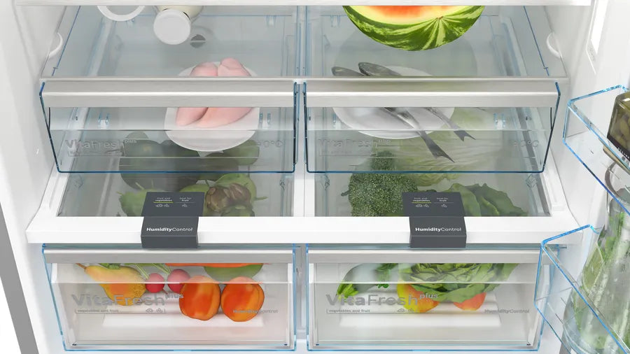 Bosch Series 6 Freestanding Fridge-freezer (Bottom freezer) 186 x 86 cm Stainless steel (with anti-fingerprint) KGN86CI30Z