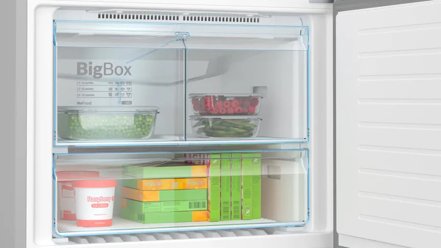 Bosch Series 6 Freestanding Fridge-freezer (Bottom freezer) 186 x 86 cm Stainless steel (with anti-fingerprint) KGN86CI30Z