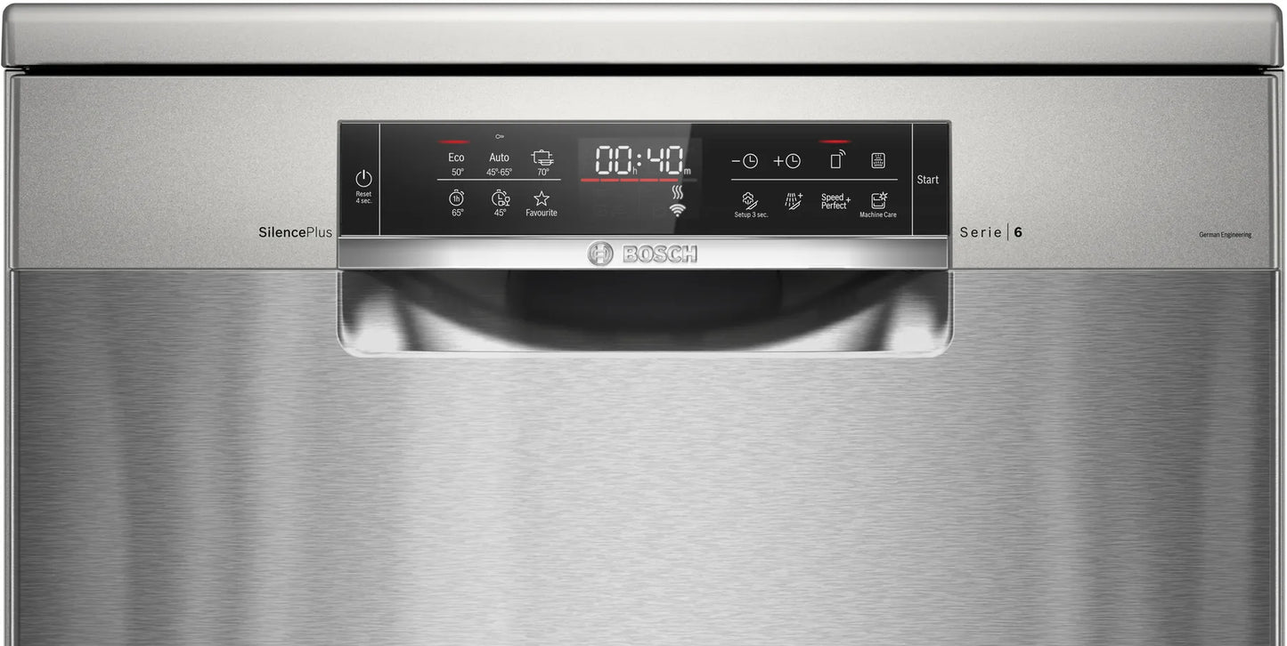 BOSCH Freestanding Dishwasher - Silver Inox - Serie 6- SMS6EMI01Z