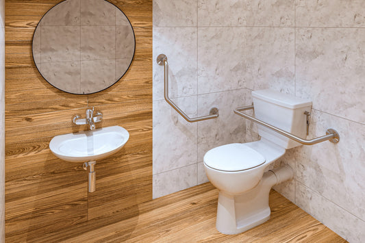 Lecico Atlas Paraplegic CC Side Flush Box Set with Grab Rails (Seat optional)