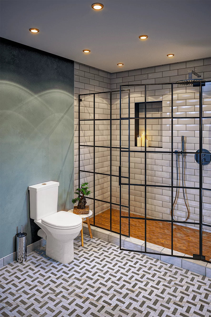 Lecico Atlas Space Saver Rimless Top Dual Flush With Toilet Seat (White) (Incl Pan Fixation)