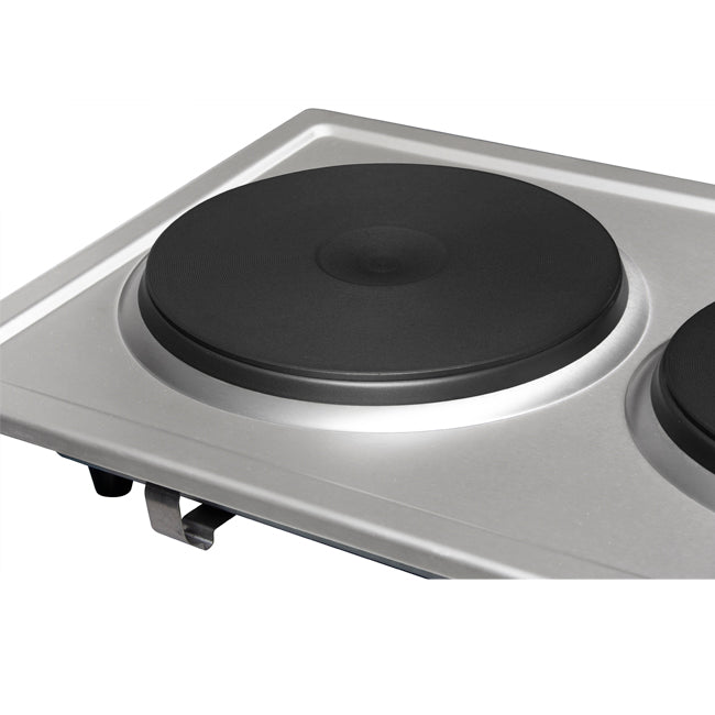 UNIVA UDH02S - 2 Plate 30cm Built-in Domino Electric Hob - Stainless Steel