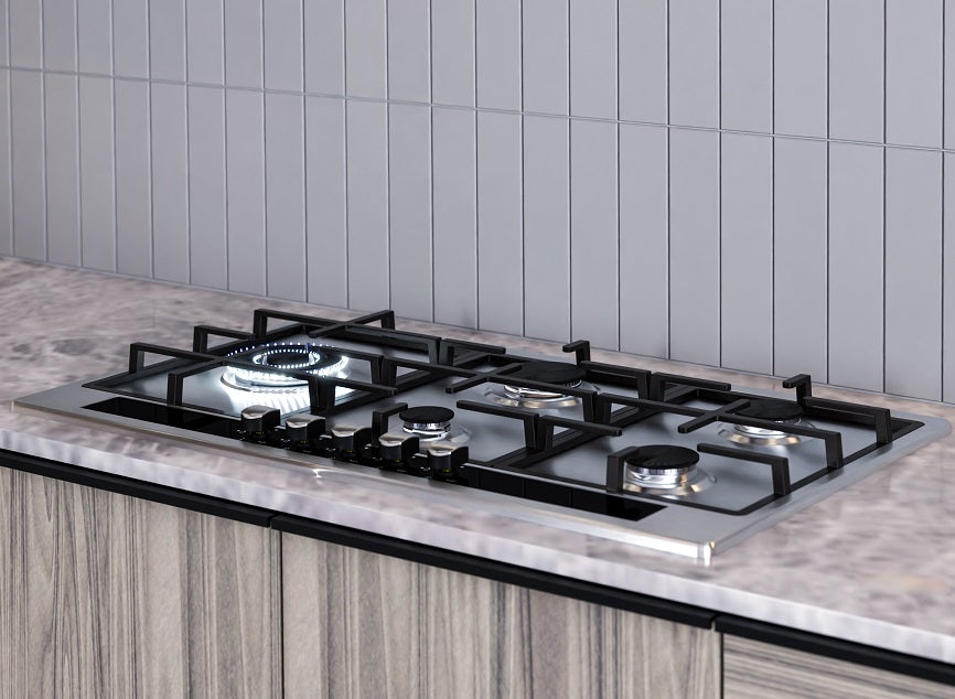 FALCO 5 Plate 90CM Stainless Steel Gas Hob - FAL-SSGH-90