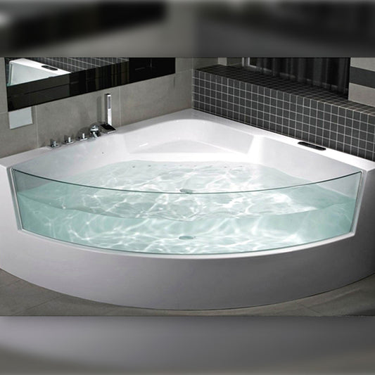 EUROTREND AquaVue Hydro Corner Jacuzzi Bath - Artisans Trade Depot