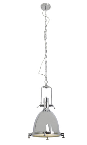 EUROLUX Starboard Pendant - 1 Light - 360mm Steel - Chrome - P612