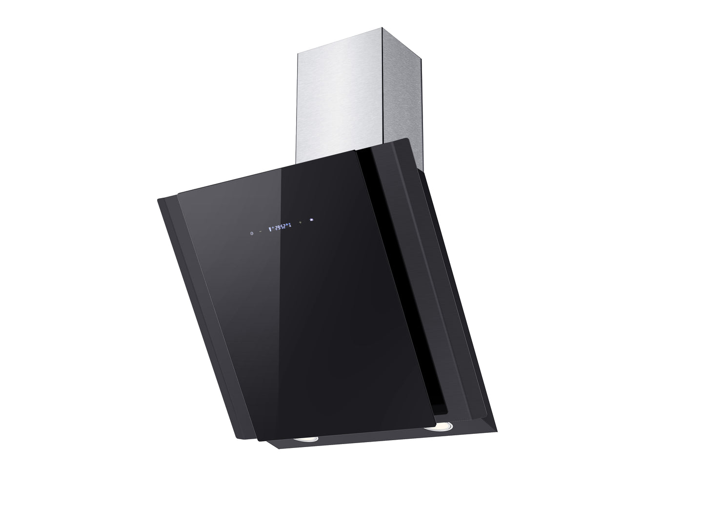 FALCO 60cm 45DEG Black Glass Wall Mount EXTRACTOR - AR-60-736