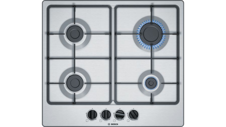 Bosch 60cm 4 Burner Gas Hob - Stainless Steel - Serie 4 - PGP6B5B62Z - Artisans Trade Depot