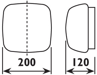 Cheese Cake Square (200mm) - Ceiling Light Flush Mount - Artisans Trade Depot