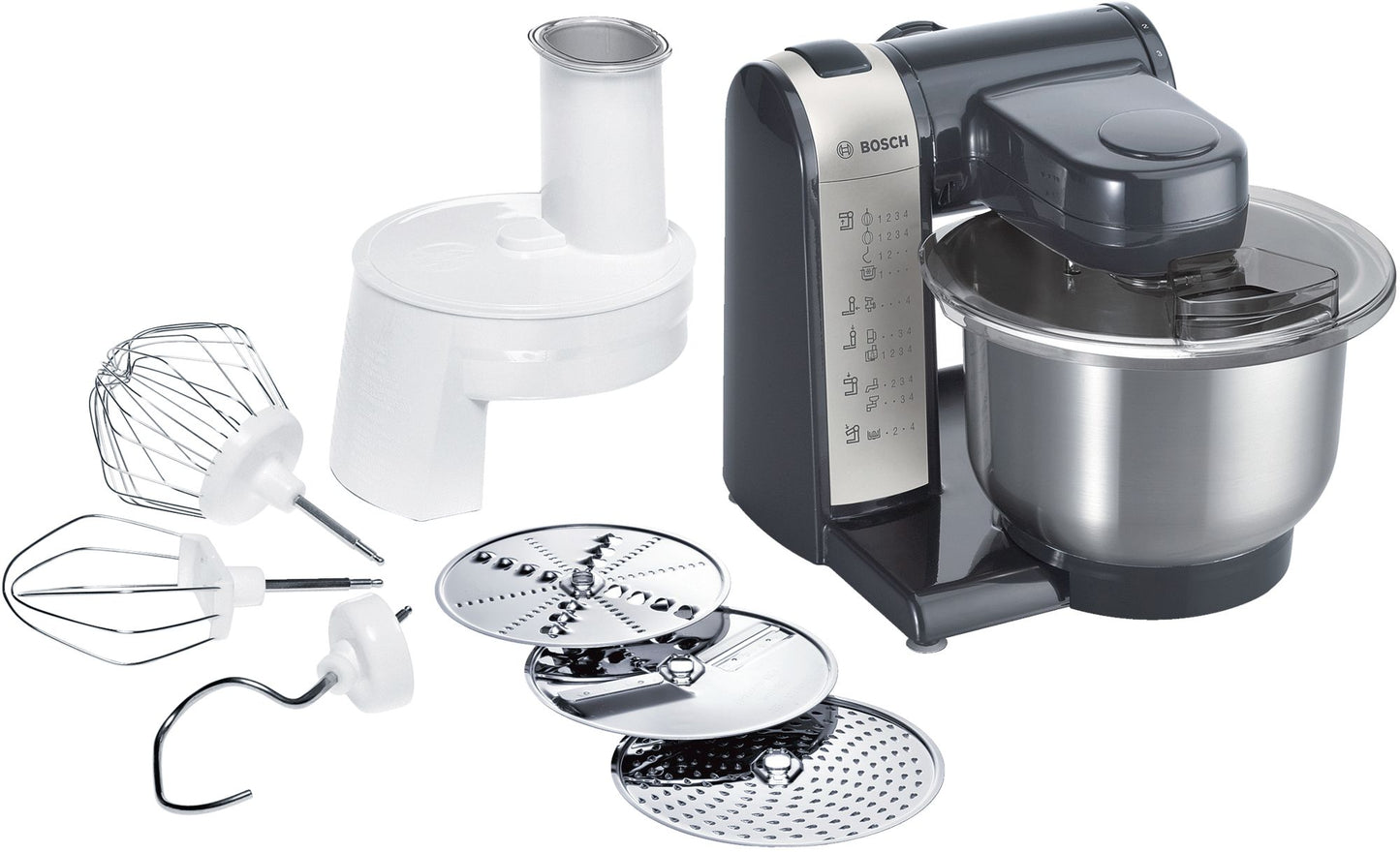Shop Online @ www.artisanstradedepot.com for BOSCH Food Processor / Kitchen Machine MUM3 - 600W - Black / Silver - MUM48A1