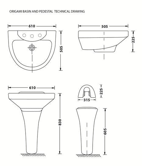 Origami Basin - Wall Hung - Artisans Trade Depot