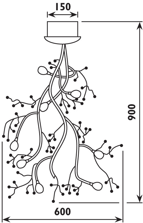 Radiant RP314 / PF81-CH - Chandelier-12v Arbre 8-light & Transformer - Artisans Trade Depot