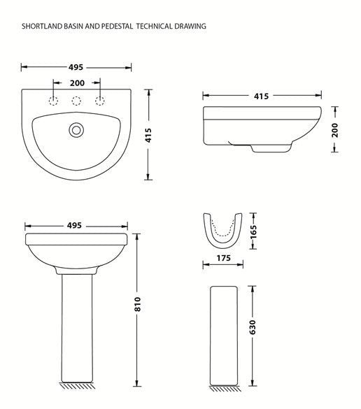 Shortland Basin - Wall Hung - Artisans Trade Depot