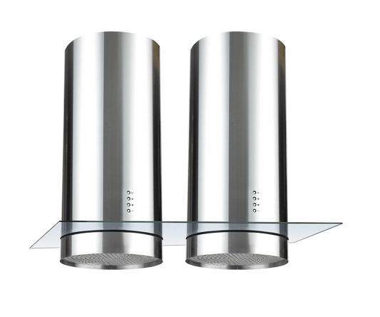 Falco 120cm Stainless Steel Double Cylinder Island Extractor - FAL-120-IRS