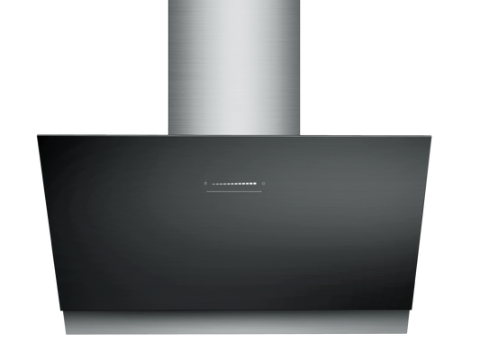 Falco 90cm 45Deg Black Glass Touch Wall Extractor FAL-9088