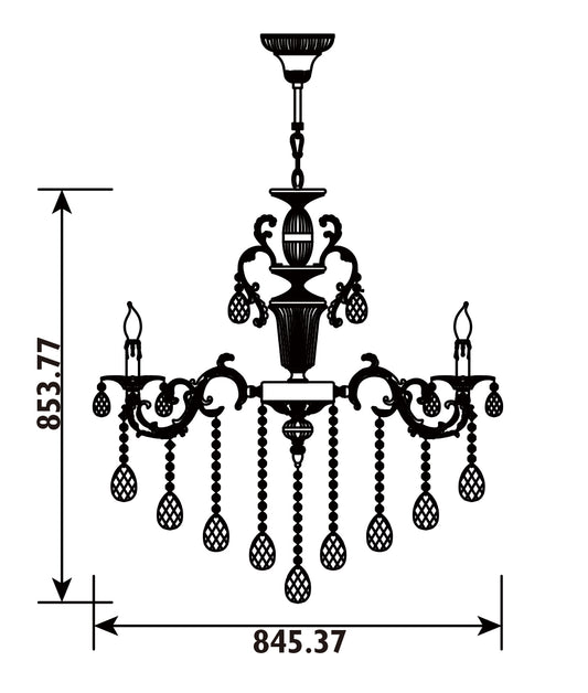 Radiant JP503 Chandelier-230V - Phil 8-Light - Artisans Trade Depot