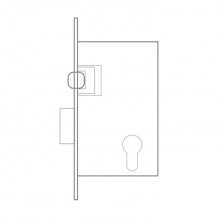 QS Stainless steel deadbolt, 55mm backset, 60mm centre-QS6055/3 - Artisans Trade Depot