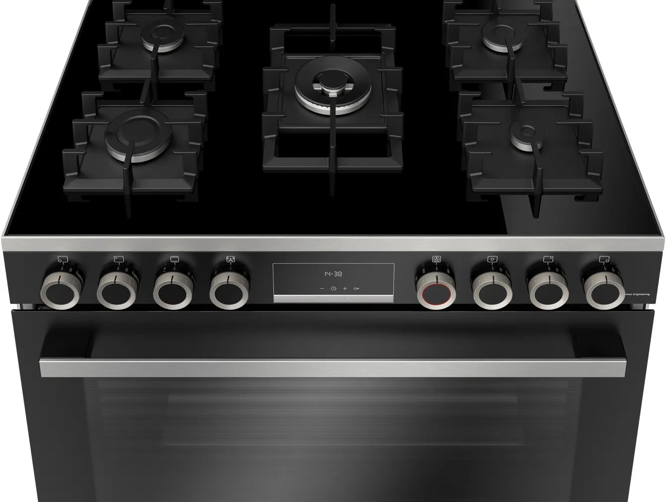 Bosch 90cm Freestanding Gas Range Cooker - Black - Serie 8- HJY5G7V60Z