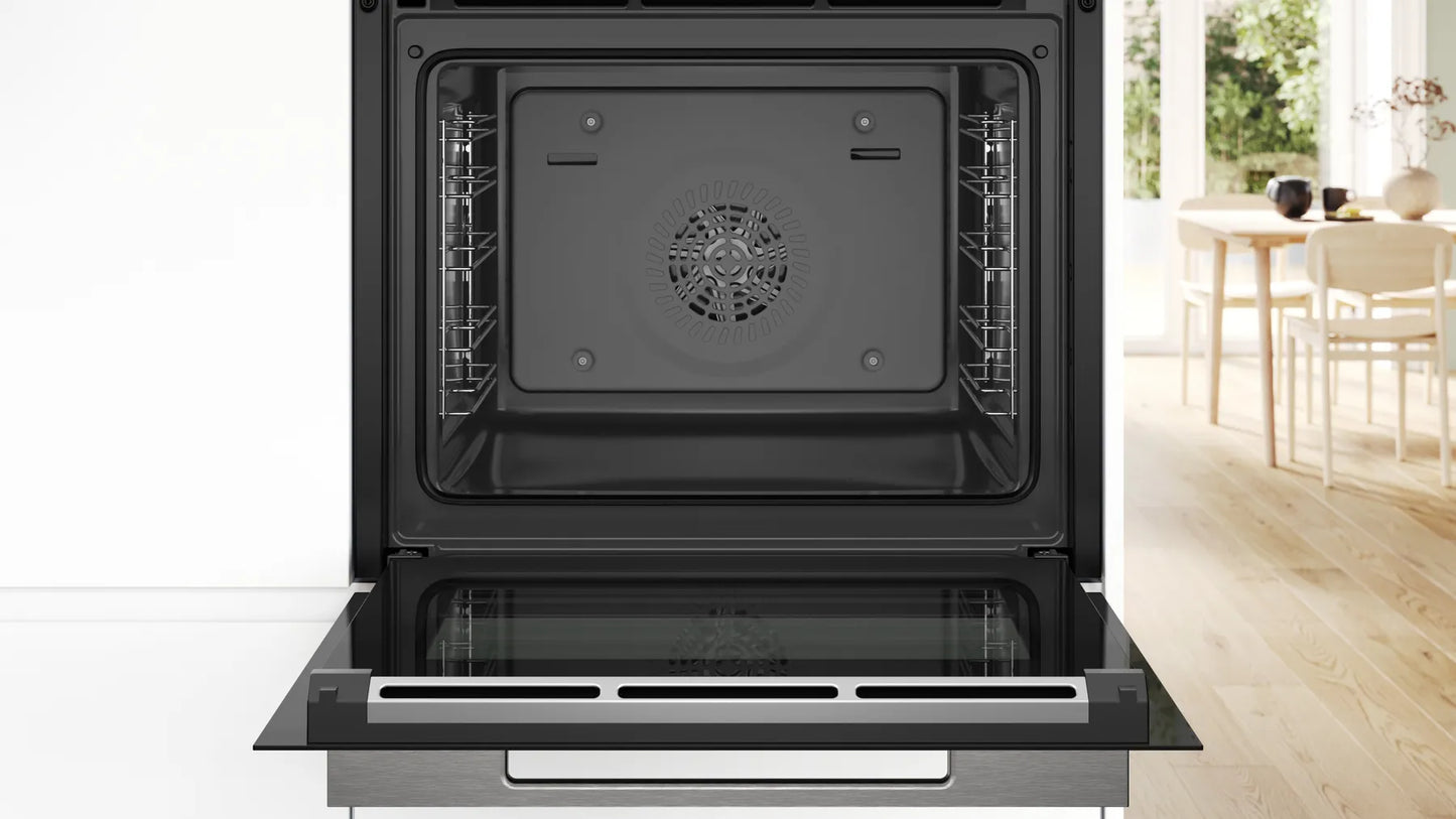 BOSCH 600mm x 600mm Built-In Multi-Function Oven - Black - Series 8 - HBG7341B1M