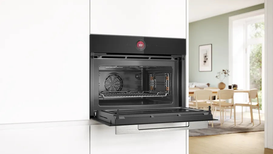 BOSCH Series 8 Built-in Compact Microwave Oven 60 x 45 cm Black CMG7241B1