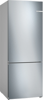 Bosch Series 4 Freestanding Fridge-freezer (Bottom freezer) 186 x 70 cm Stainless steel KGN55VI20Z