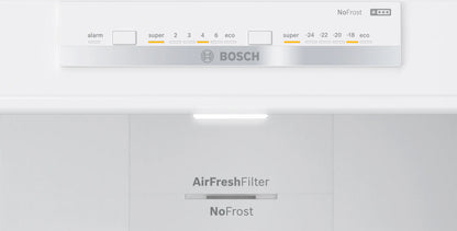 Bosch Series 4 Freestanding Fridge-freezer (Bottom freezer) 186 x 70 cm Stainless steel KGN55VI20Z