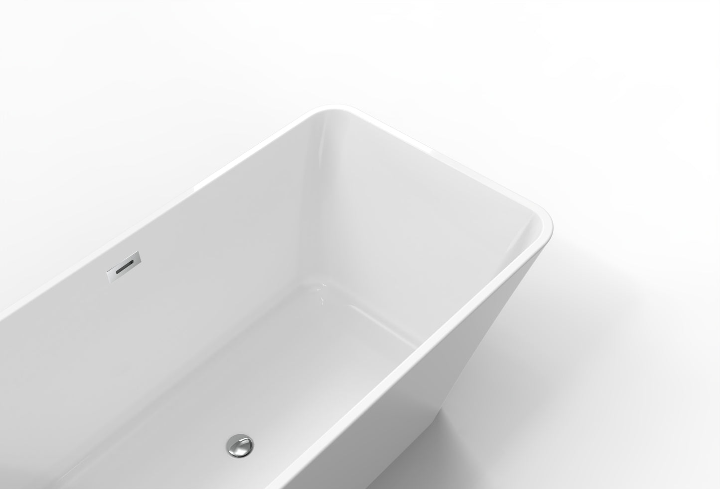 BAUHAUS AURA Freestanding Bath Tub - White - 1600 x 750 x 580mm