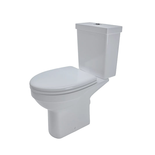 Lecico Atlas Space Saver Rimless Top Dual Flush With Toilet Seat (White) (Incl Pan Fixation)