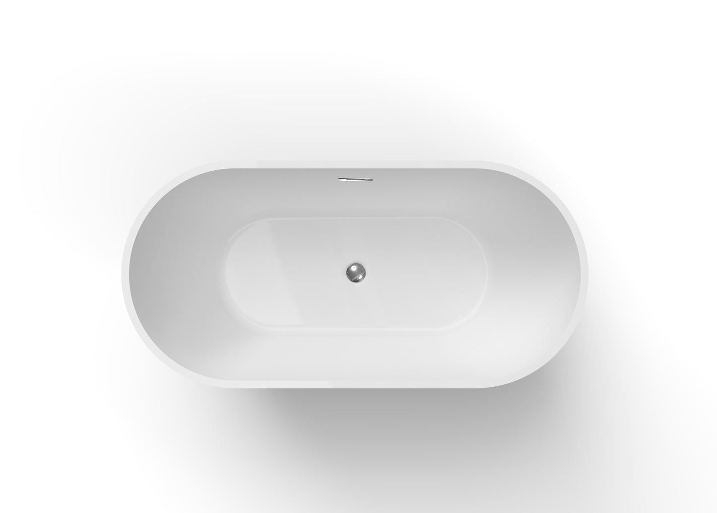 BAUHAUS Eos Freestanding Bath Tub - White - 1500 x 730 x 580mm