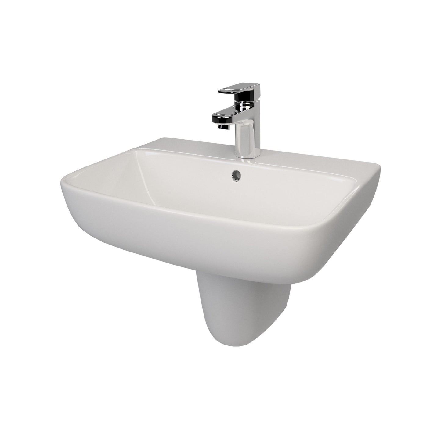 LECICO H-LINE 55cm Basin & Semi Pedestal