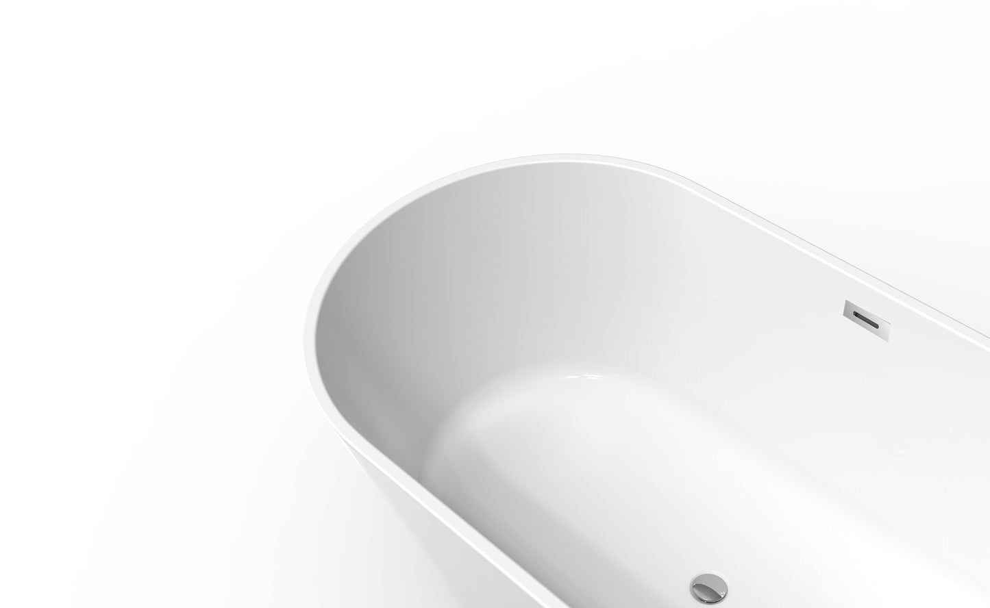 BAUHAUS Halo Freestanding Bath Tub - White - 1700 x 790 x 590mm