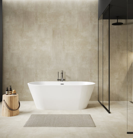 BAUHAUS Nova Freestanding Bath Tub - White - 1680 x 800 x 580mm