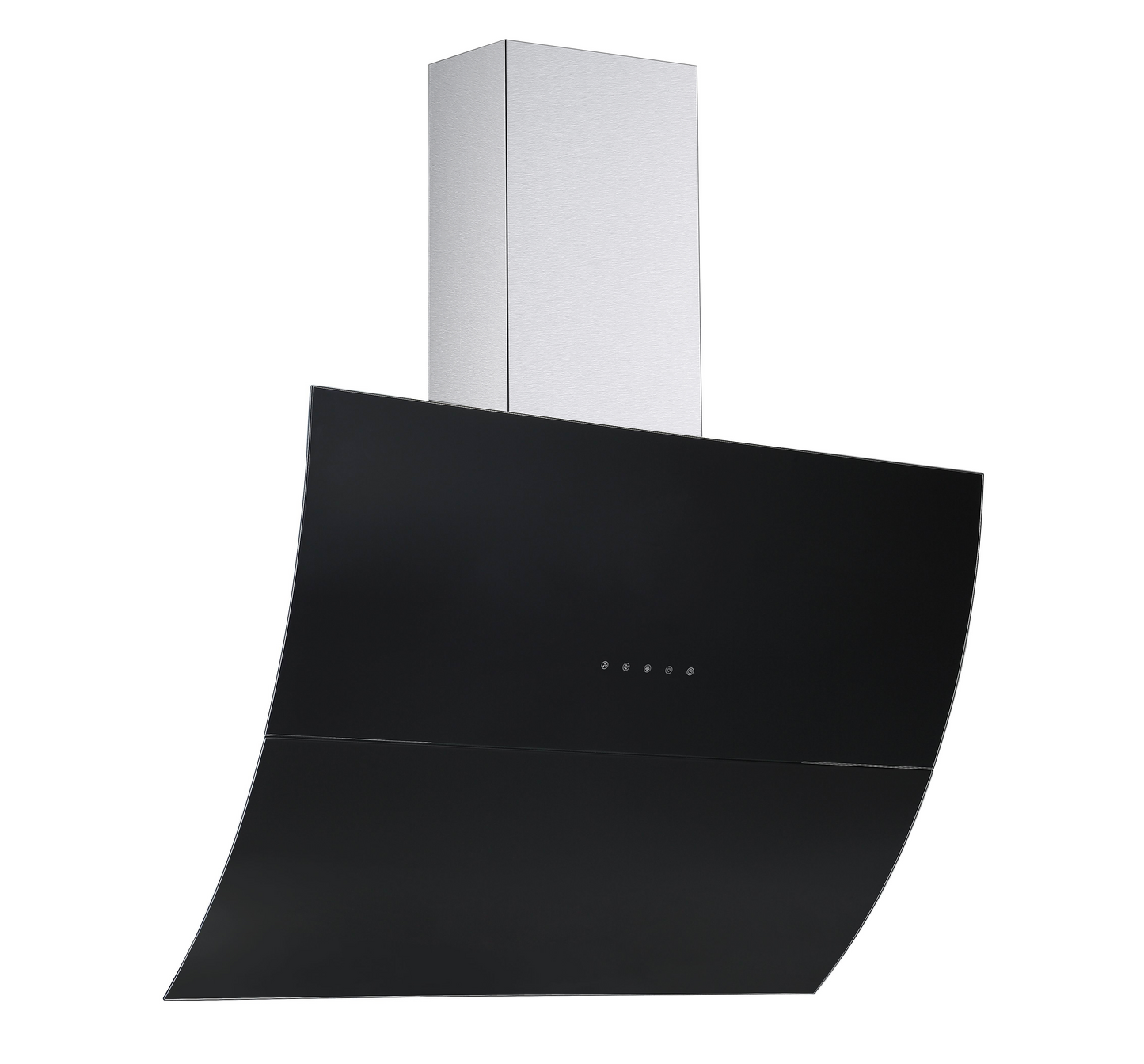 Falco 60cm Black Glass Wall Mount Motorised Extractor - FAL-60-S03D