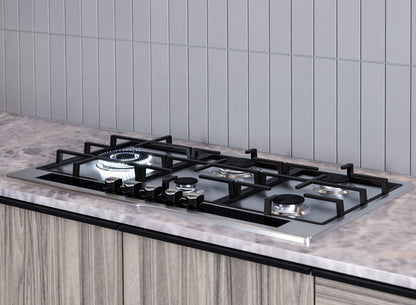 FALCO 5 Plate 90CM Stainless Steel Gas Hob - FAL-SSGH-90