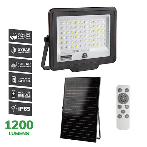 RADIANT RFS79 - Solar Floodlight & Remote LED 7.5W 1200lm 6500K