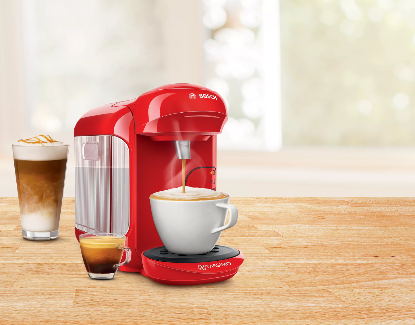 BOSCH Coffee Pods Machine - TASSIMO VIVY 2 - TAS1403GB (RED)