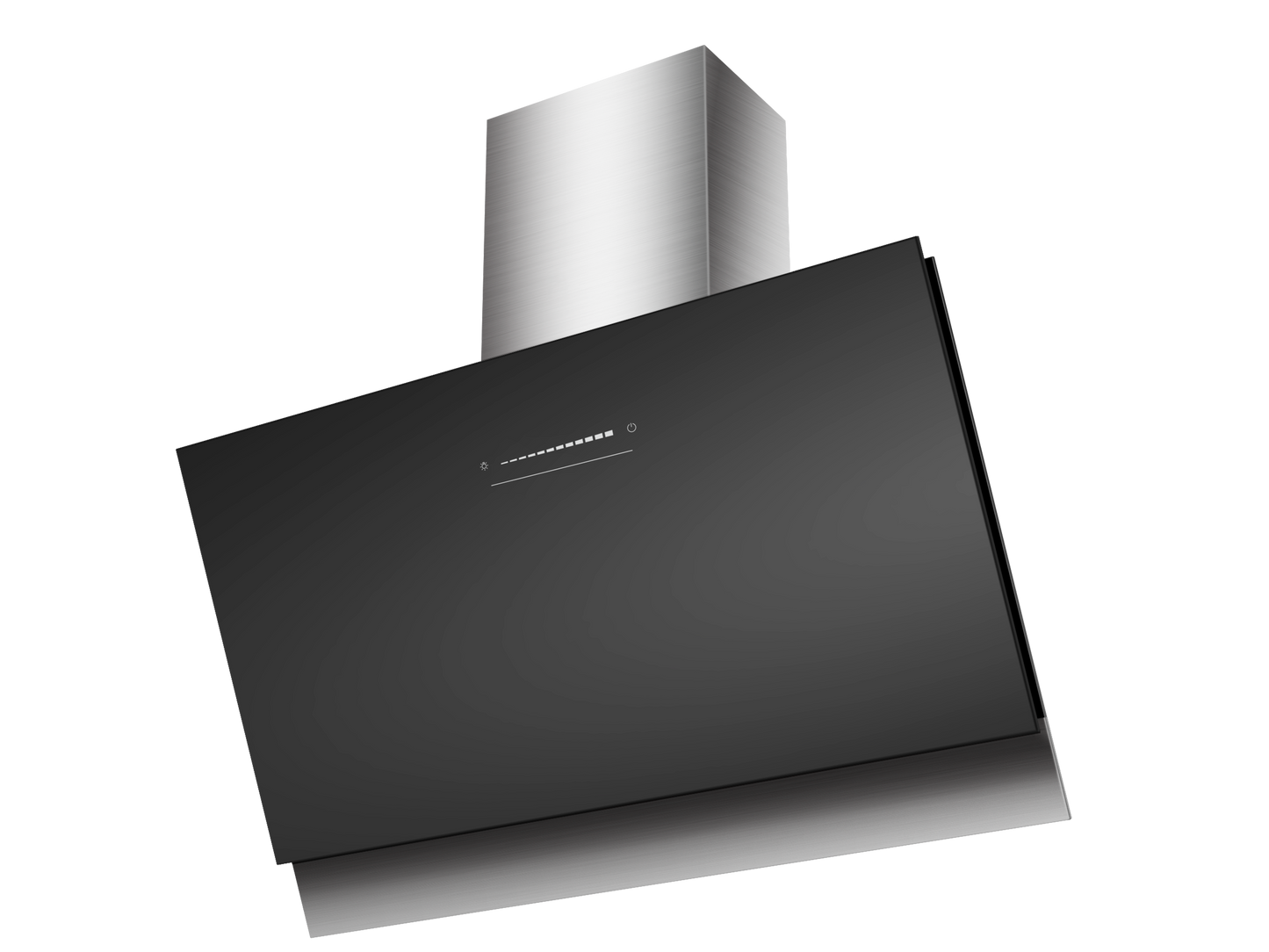 Falco 90cm 45Deg Black Glass Touch Wall Extractor FAL-9088