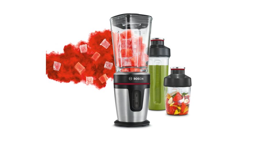 BOSCH Blender / Liquidiser VitaStyle Mixx2Go 350W - Stainless steel - MMBM7G3M