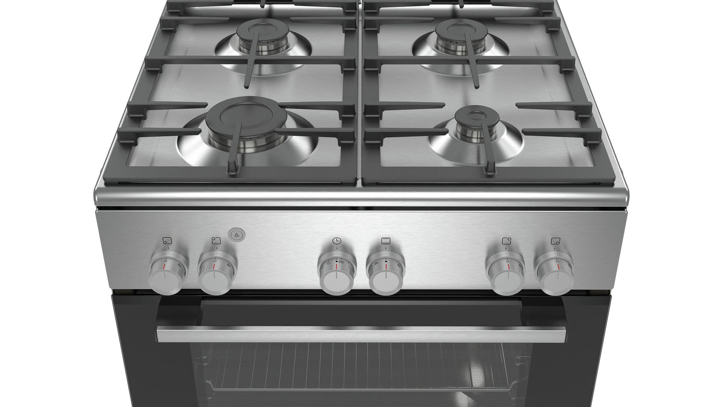 BOSCH 60cm Free Standing Gas Cooker - Stainless Steel - Serie 2 - HGA120E50Z - Artisans Trade Depot