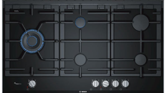 Bosch 90cm 5 Burner Gas Hob - Ceramic Glass - Serie 8 - PRS9A6D70 - Artisans Trade Depot