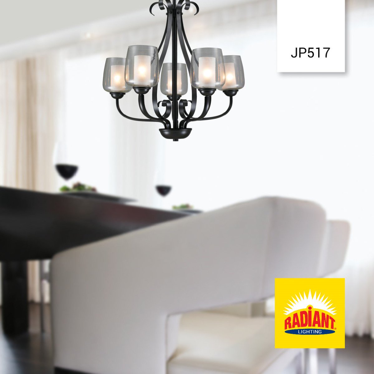 Radiant JP517 - Chandelier-230v  5-light - Artisans Trade Depot