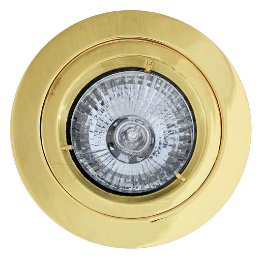 EUROLUX D18PB - LED Straight Twist Downlight 7W - 80mm - Polished Brass