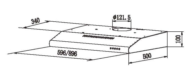Falco 60cm Black Wall Extractor - AR-60-903BL