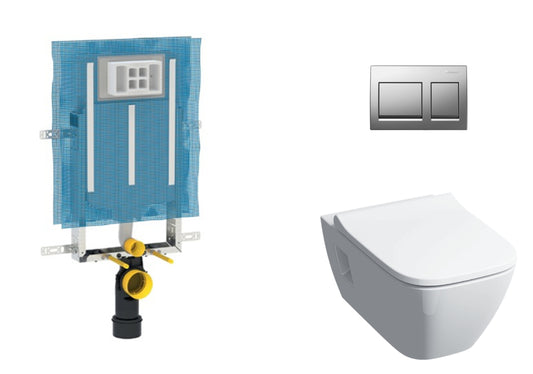 Geberit Smyle Square Wall Hung Toilet - Concealed Cistern - Artisans Trade Depot