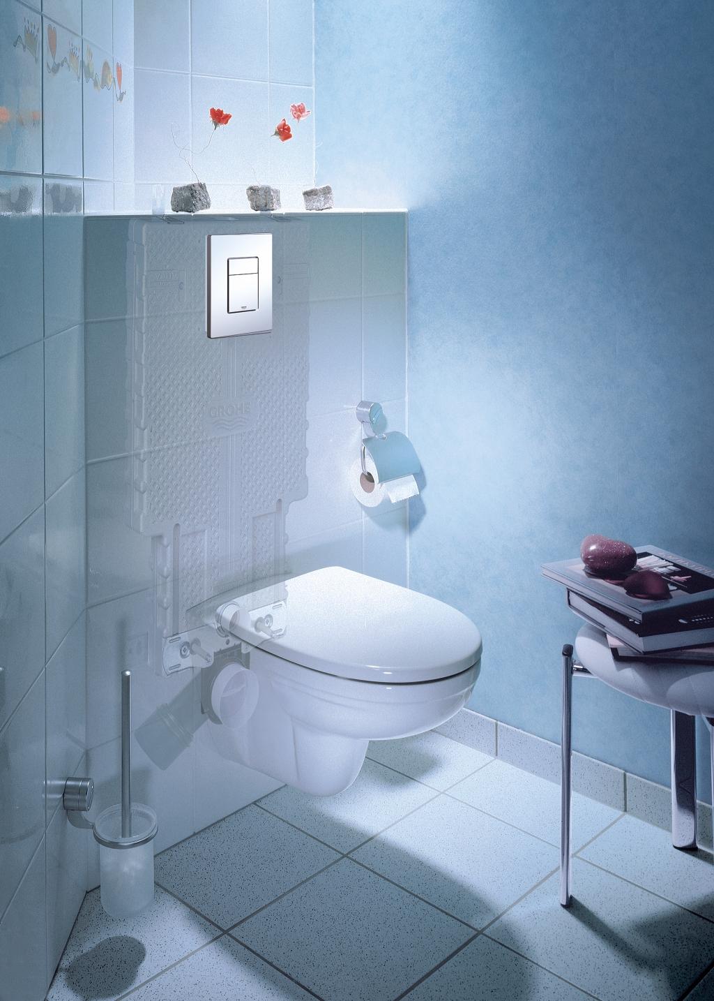 VAAL Urban Life Rimless Wall Hung Toilet Pan & GROHE Concealed Cistern - Artisans Trade Depot