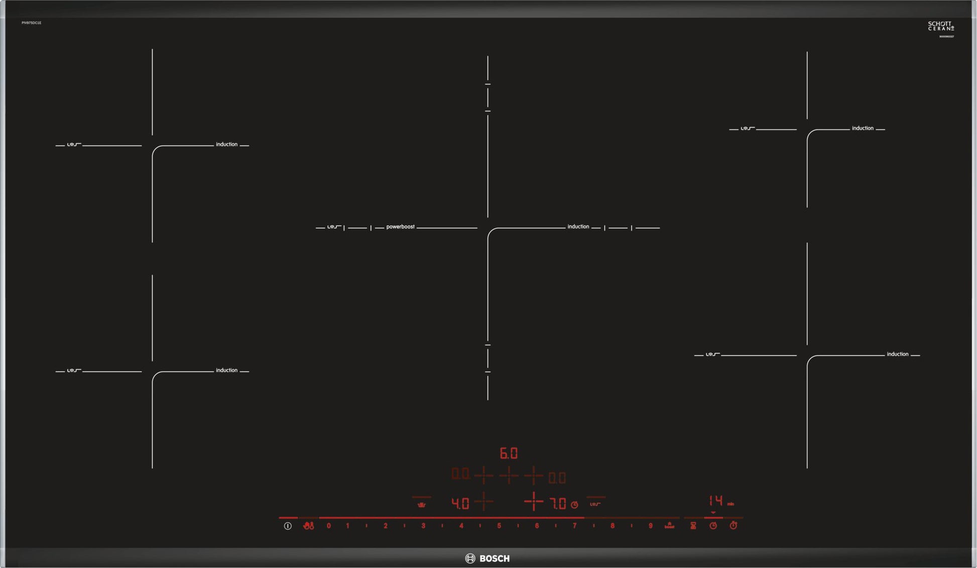 Bosch Induction Hob 90 cm - Black - Serie 8 - PIV975DC1E - Artisans Trade Depot