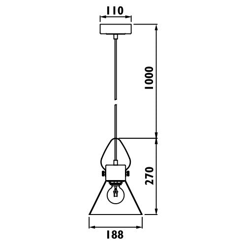 Radiant RP115CL / JC146-BZ/CL - Pendant Glass - 230V E27 40W