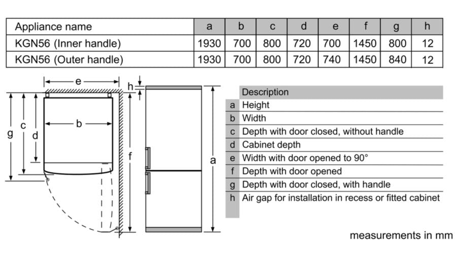 Bosch Freestanding Fridge-freezer -Serie 6- Glass Door -KGN56LB30U - Artisans Trade Depot