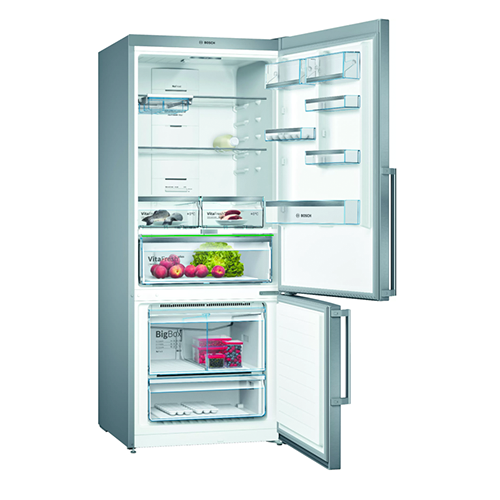 Serie 6 Freestanding Fridge-freezer (Bottom freezer)186 x 75 cm Stainless steel (with anti-fingerprint) KGN76AI30Z
