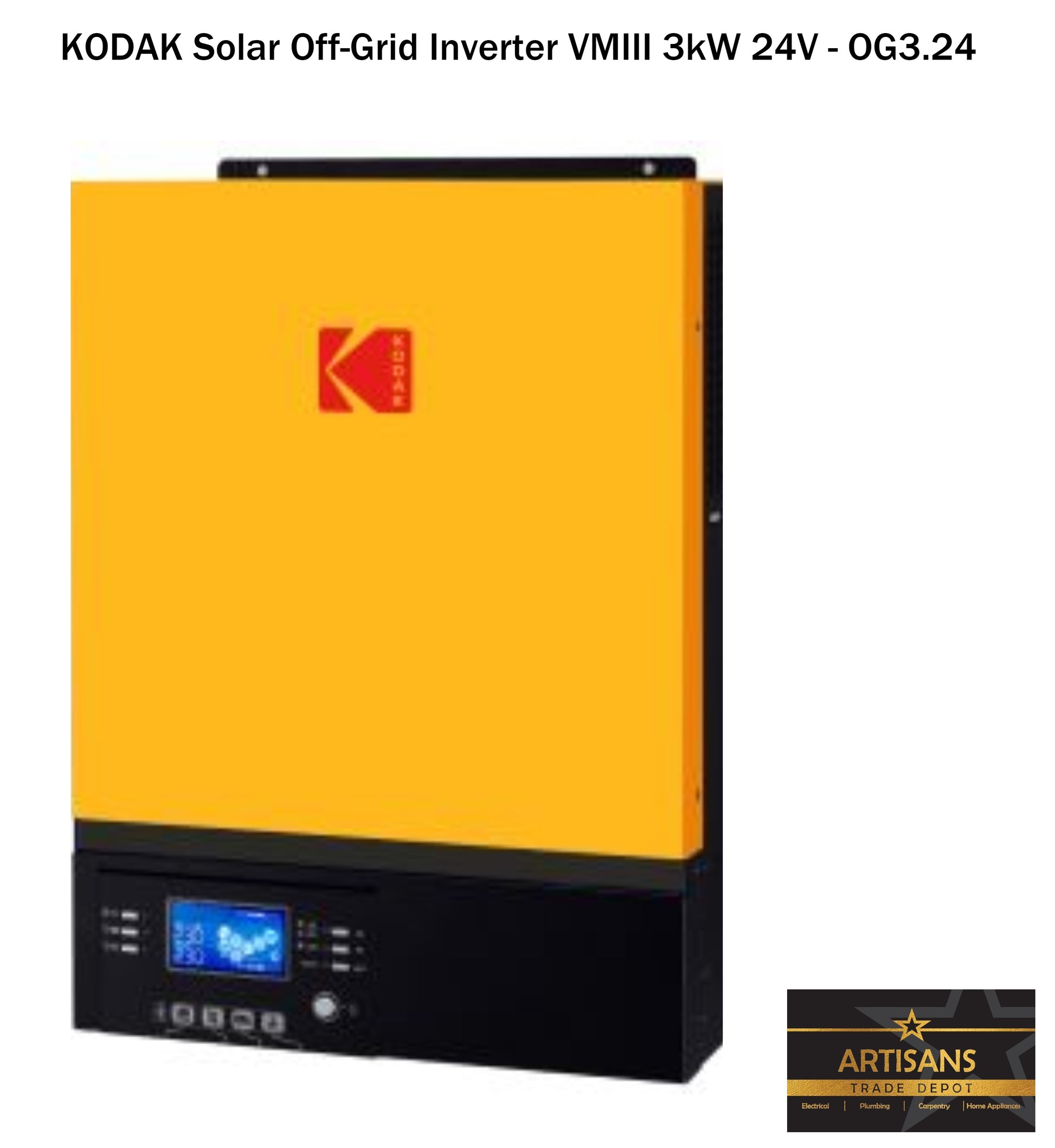 3kW Off Grid Solar Kit 2 - ECO - (PV Panels, Inverter & AGM Lead Acid Battery) - Artisans Trade Depot